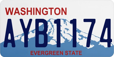 WA license plate AYB1174
