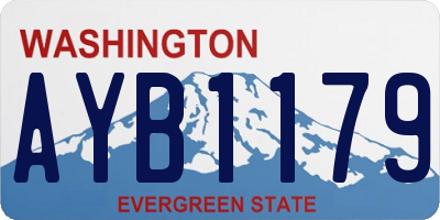 WA license plate AYB1179