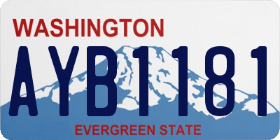 WA license plate AYB1181