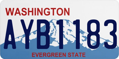 WA license plate AYB1183