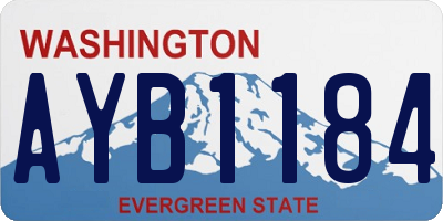 WA license plate AYB1184