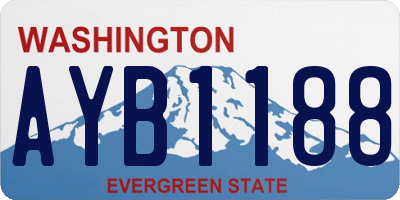 WA license plate AYB1188