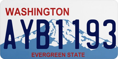 WA license plate AYB1193