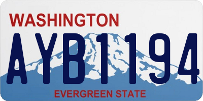 WA license plate AYB1194