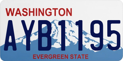 WA license plate AYB1195