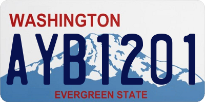 WA license plate AYB1201