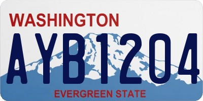 WA license plate AYB1204