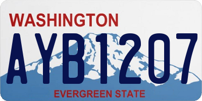WA license plate AYB1207
