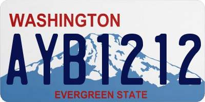 WA license plate AYB1212