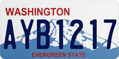 WA license plate AYB1217