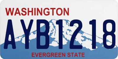 WA license plate AYB1218