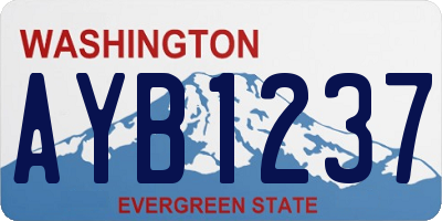 WA license plate AYB1237