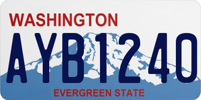 WA license plate AYB1240