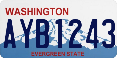 WA license plate AYB1243