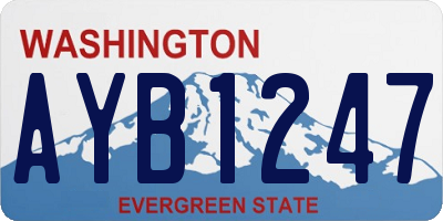 WA license plate AYB1247