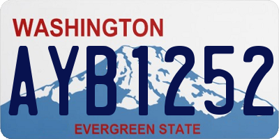WA license plate AYB1252