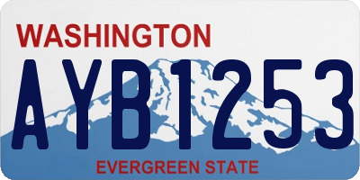 WA license plate AYB1253