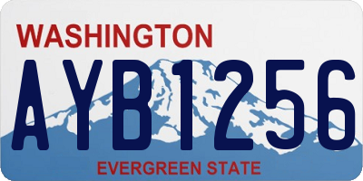 WA license plate AYB1256