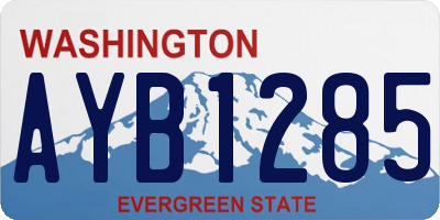 WA license plate AYB1285