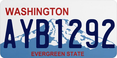 WA license plate AYB1292