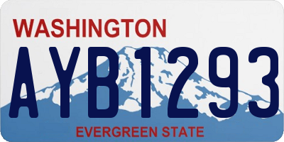 WA license plate AYB1293