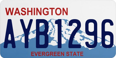 WA license plate AYB1296