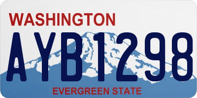 WA license plate AYB1298