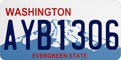WA license plate AYB1306