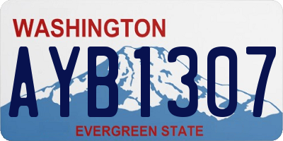 WA license plate AYB1307