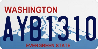 WA license plate AYB1310