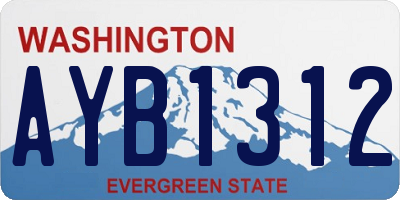 WA license plate AYB1312