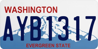 WA license plate AYB1317