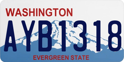 WA license plate AYB1318