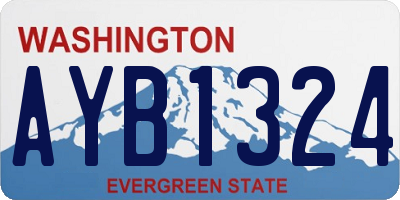 WA license plate AYB1324