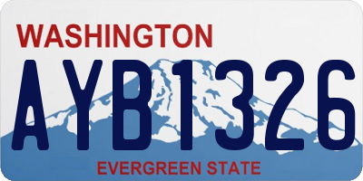 WA license plate AYB1326