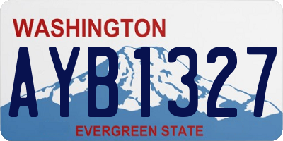 WA license plate AYB1327