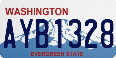 WA license plate AYB1328