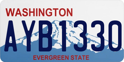 WA license plate AYB1330
