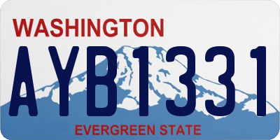 WA license plate AYB1331