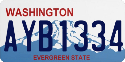 WA license plate AYB1334