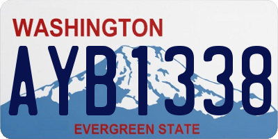 WA license plate AYB1338