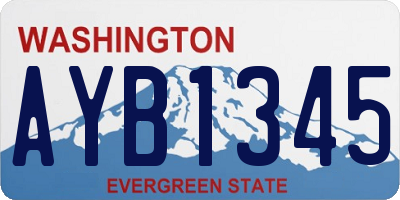WA license plate AYB1345