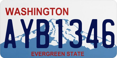 WA license plate AYB1346