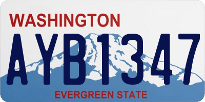 WA license plate AYB1347