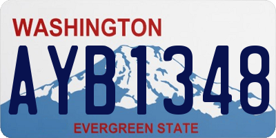 WA license plate AYB1348