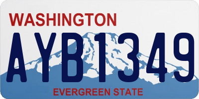 WA license plate AYB1349
