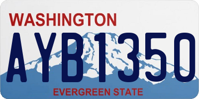 WA license plate AYB1350