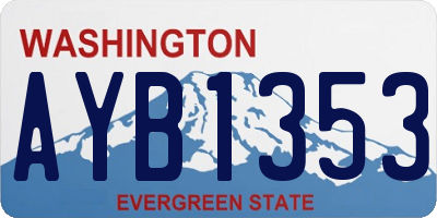 WA license plate AYB1353