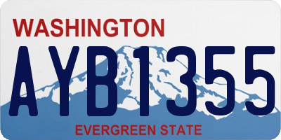 WA license plate AYB1355