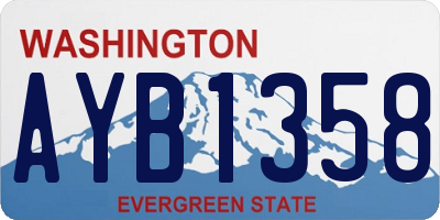 WA license plate AYB1358